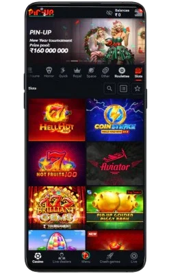Pin-Up мобильді қолданба скриншоттары
